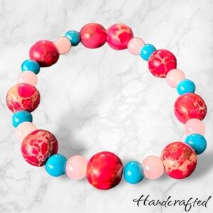 Matching Set! Upcycled bracelet & earrings - handmade